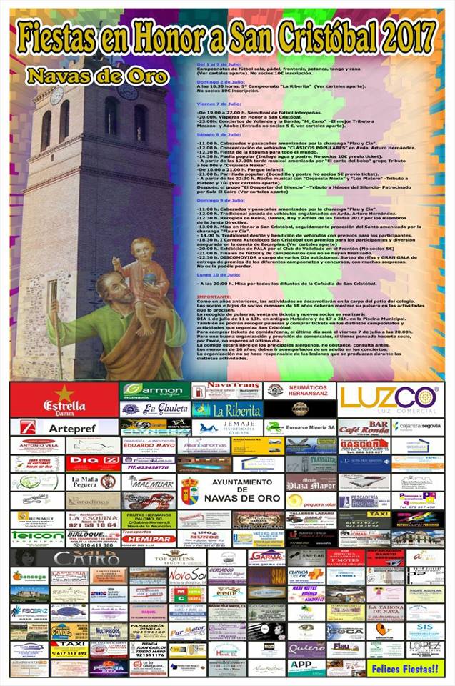 Fiestas patronales en honor a San Antonio de Padua 2017 Navas de Oro